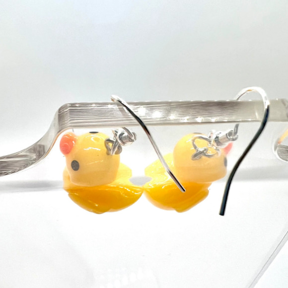 Rubber Duck Earrings - Farm Earrings - Duck Duck Jeep - Zoo Earrings - Picture 4 of 10